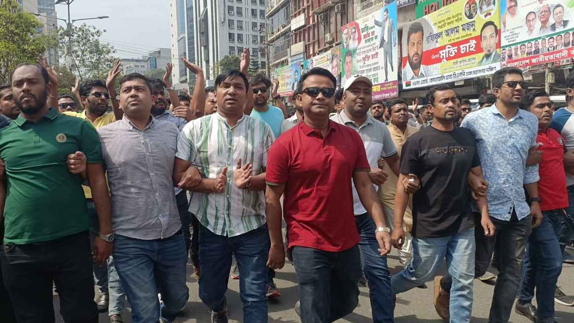 নয়াপল্টনে ছাত্রদলের মিছিল